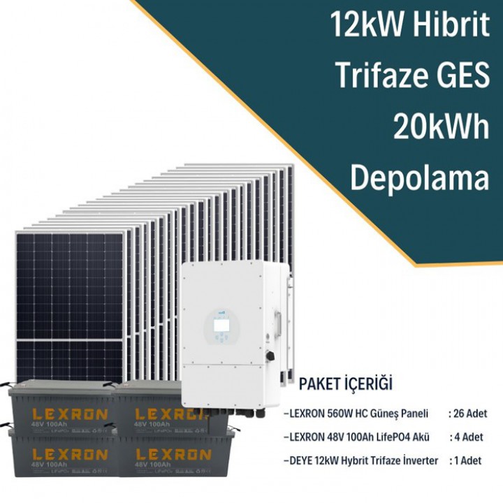 12KW TRİFAZE HİBRİT SİSTEM 2
