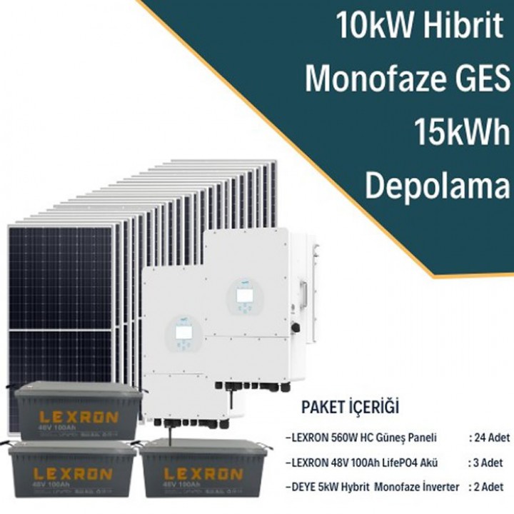 10kW MONOFAZE HİBRİT SİSTEM 1
