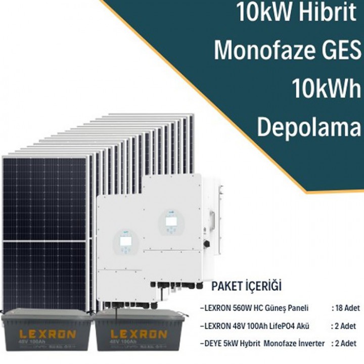 10KW MONOFAZE HİBRİT SİSTEM 2