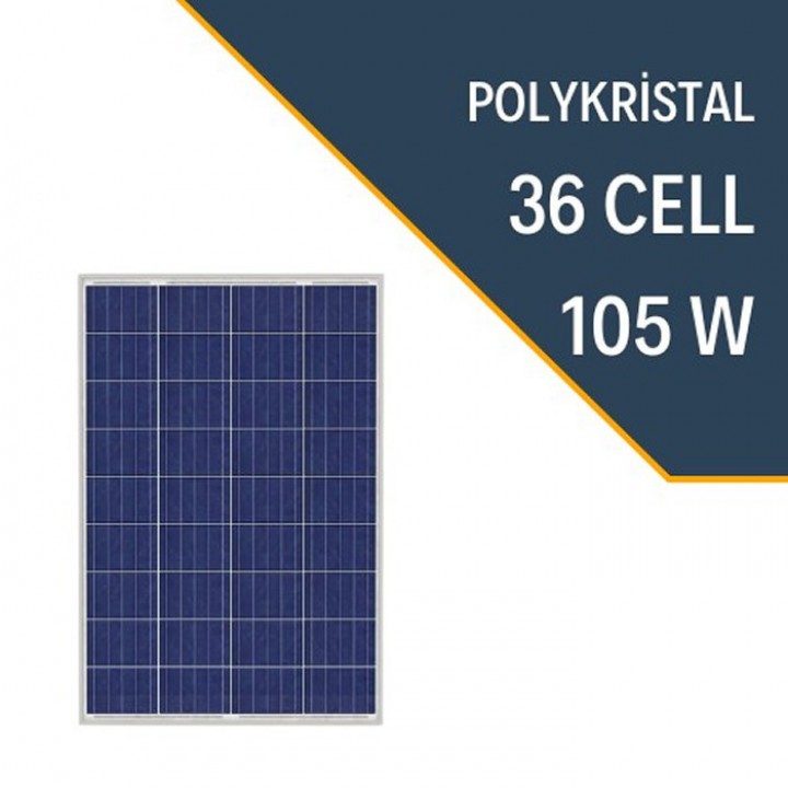 105W POLYKRİSTAL GÜNEŞ PANELİ
