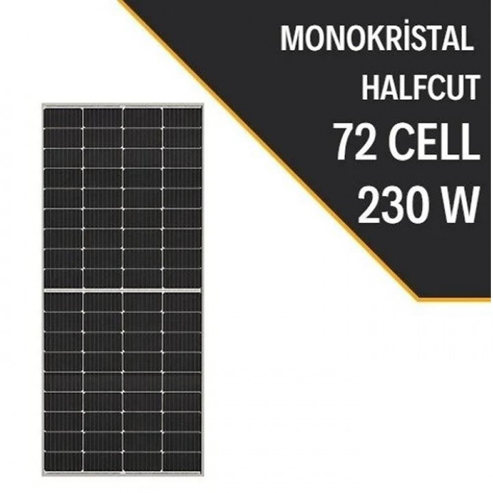 230W HALF CUT MONOKRİSTAL GÜNEŞ PANELİ